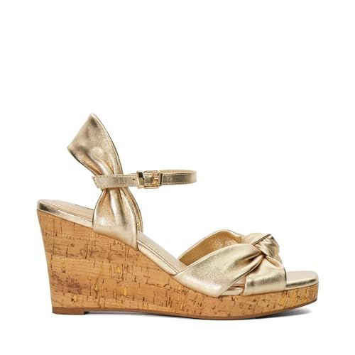Dune London Women's Kaino Wedge Sandal, Gold, 6 | Amazon (US)