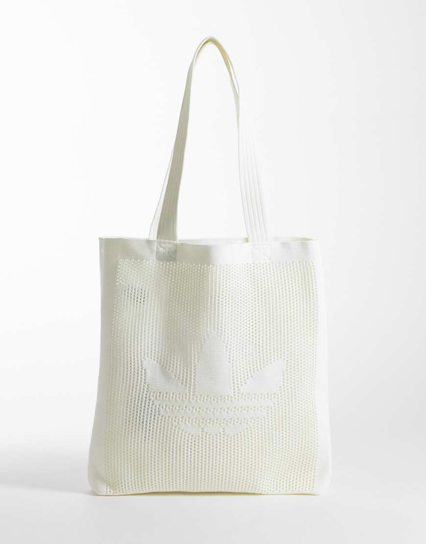 adidas Originals crochet tote bag in off white | ASOS (Global)
