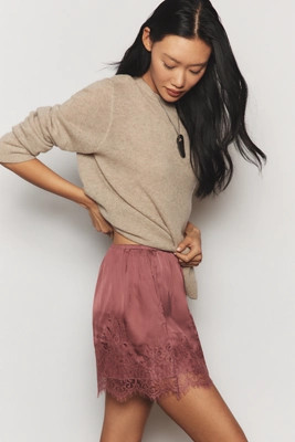 LyreBird Lace-Trim Silky Shorts | Anthropologie (US)