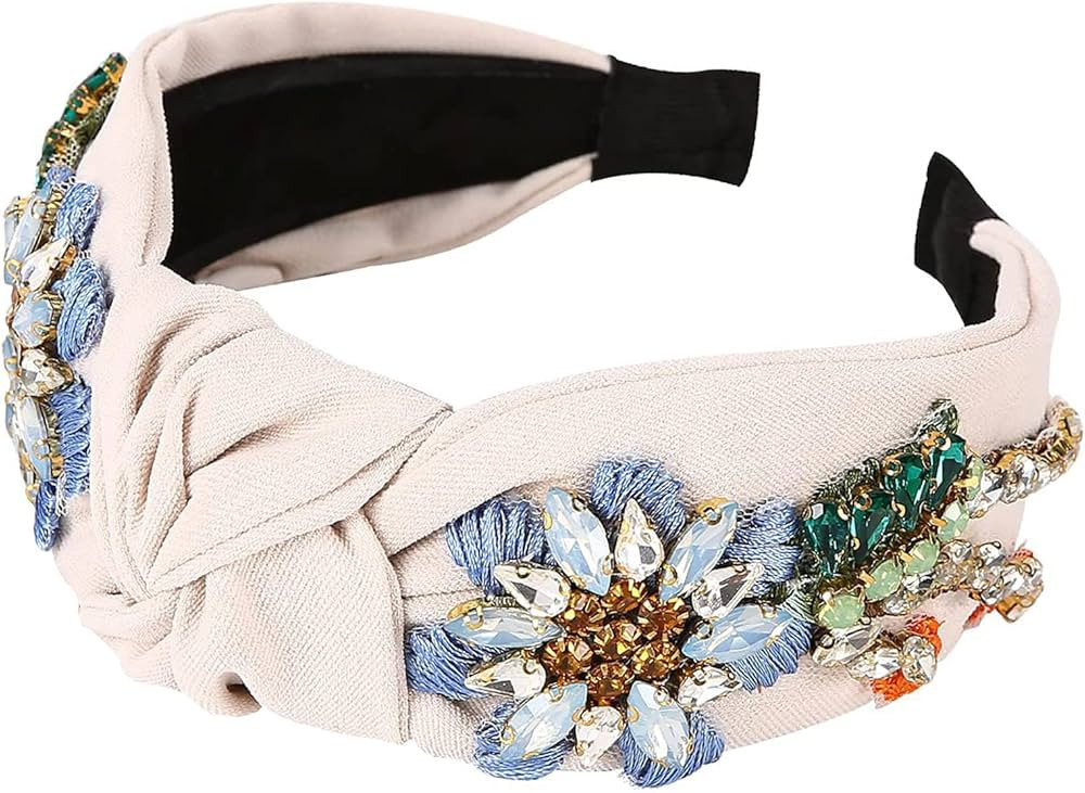 Rhinestone Crystal knotted Headbands for Women, Fashion Hair Hoop Headband Accessories Girl Headw... | Amazon (US)