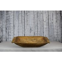 Antique Primitive Dough Bowl/Hand-Carved Wooden Farmhouse Kitchen Centerpiece Rustic Home Decor Accent Piece | Etsy (US)