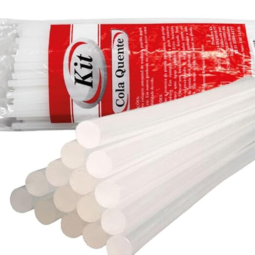 Bastão de Cola Quente Grosso Transparente Pacote 1Kg - 11,2mm X 30cm | Amazon (BR)