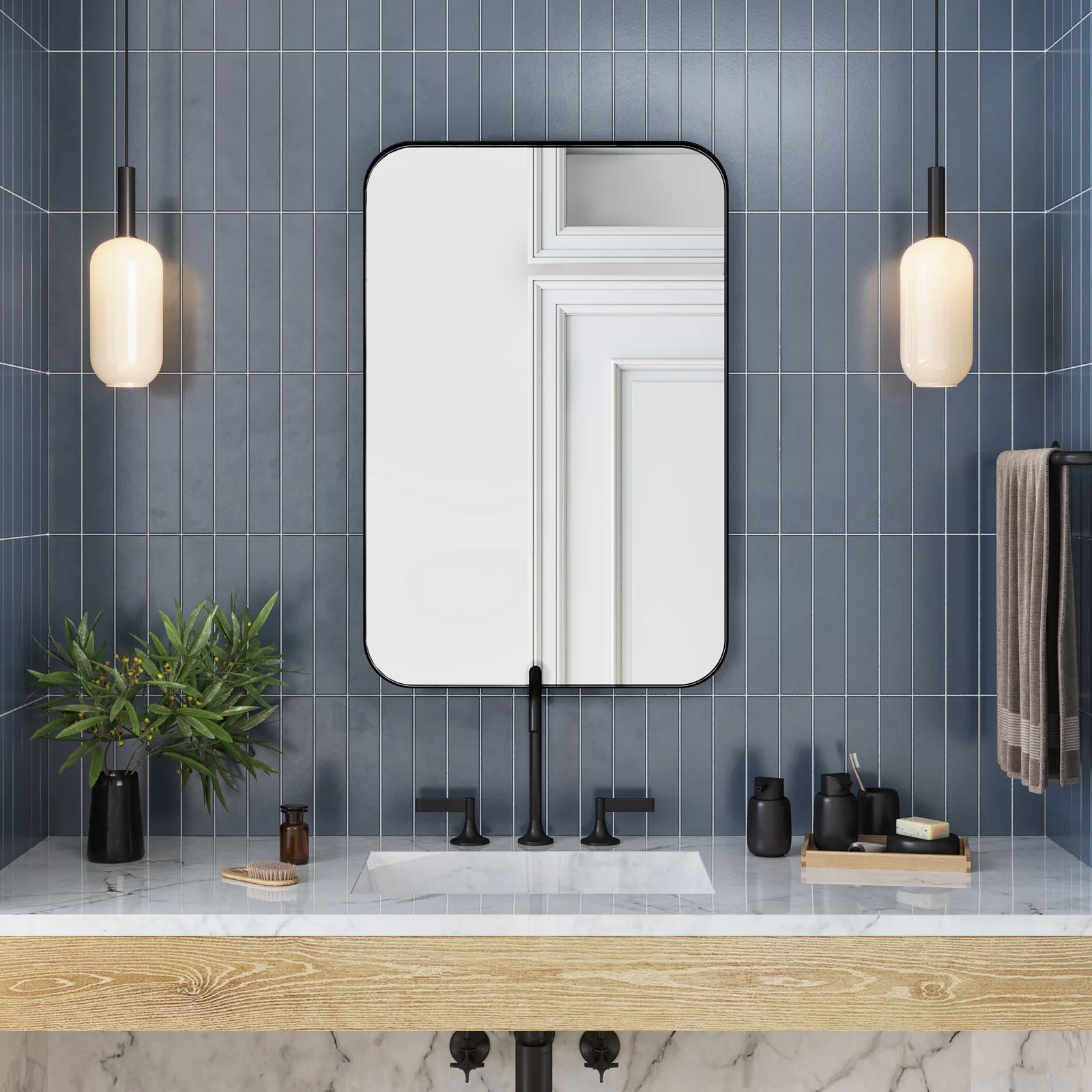 Weeksville Modern & Contemporary Bathroom / Vanity Mirror | Wayfair Professional