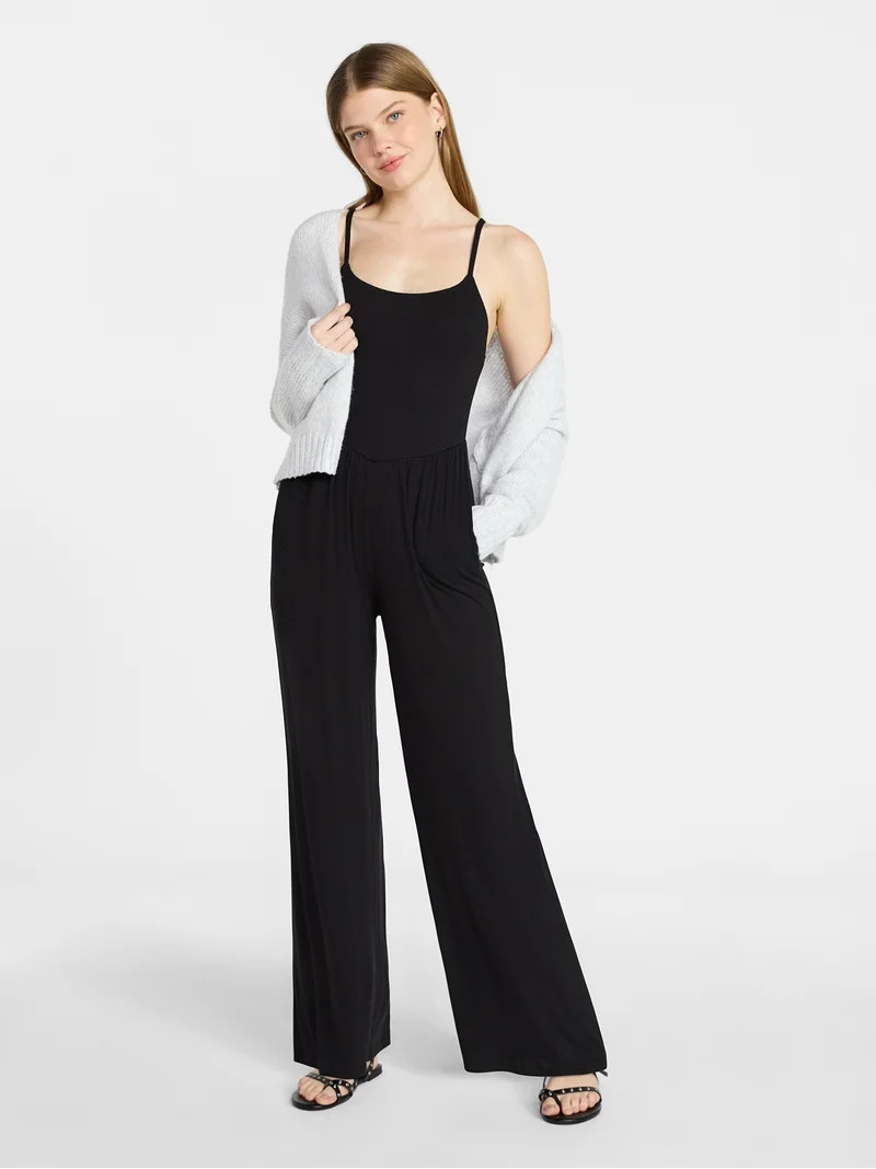 No Boundaries Sleeveless Cami Jumpsuit, Women's XXS-XXL | Walmart (US)