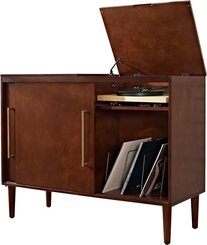 Crosley Furniture Everett Mid-Century Modern Media Console, Mahogany | Amazon (US)