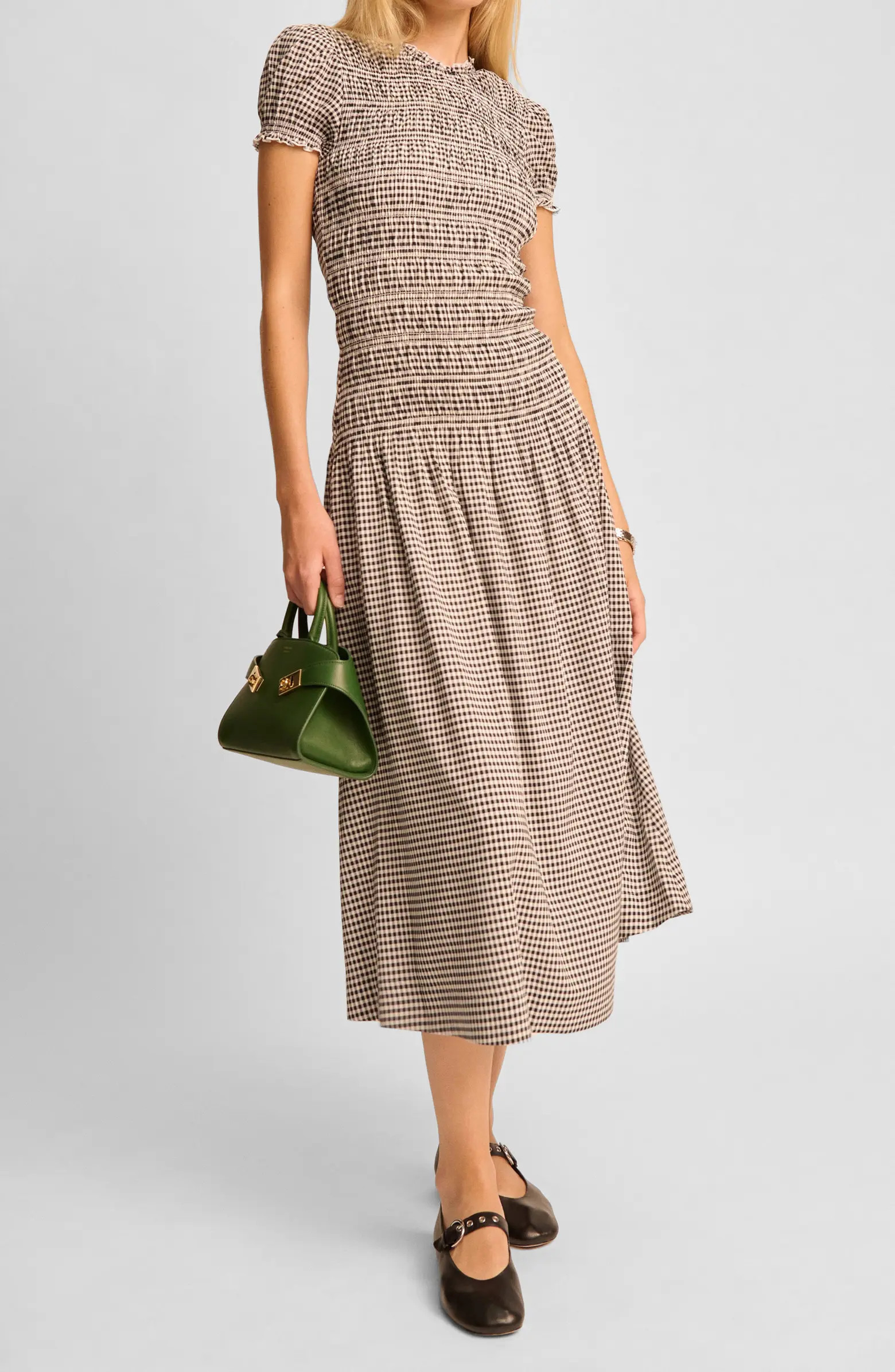 Kira Check Print Midi Dress | Nordstrom