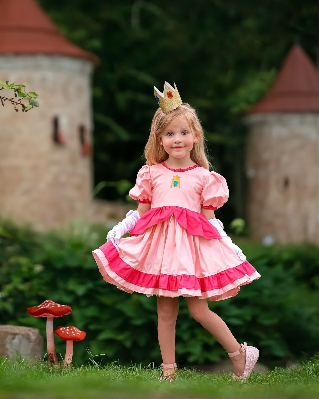 Girls Princess Peach Costume, Princess Peach, Girls Princess Peach Cosplay, Toddler Princess Peac... | Etsy (US)