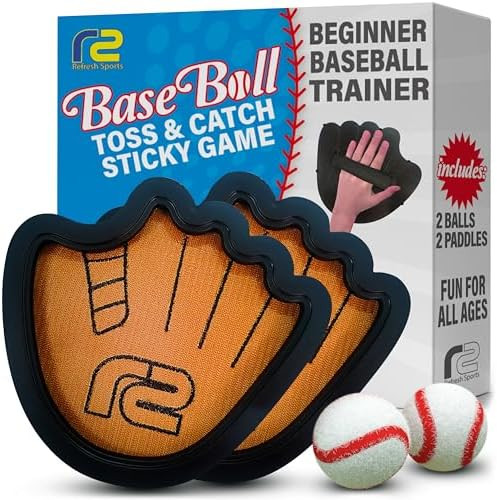 Toss and Catch Ball Game Set - Easy to Use Sticky Balls & Beginner Baseball Training Glove - Prem... | Amazon (US)