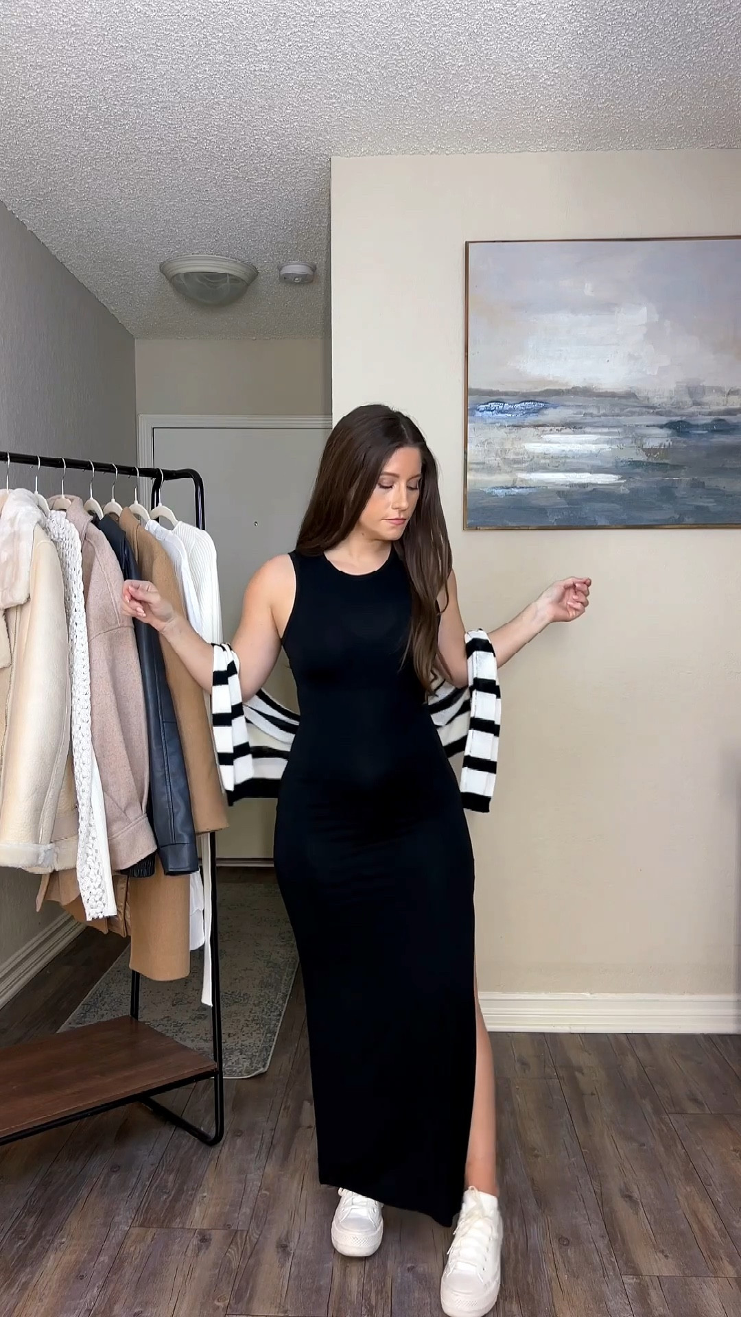 Quince 
Jersey maxi dress - wearing size XS 
Washable silk slip dress - wearing size XS
The softest brushed joggers - wearing size small 

#LTKstyletip #LTKSeasonal #LTKfindsunder100