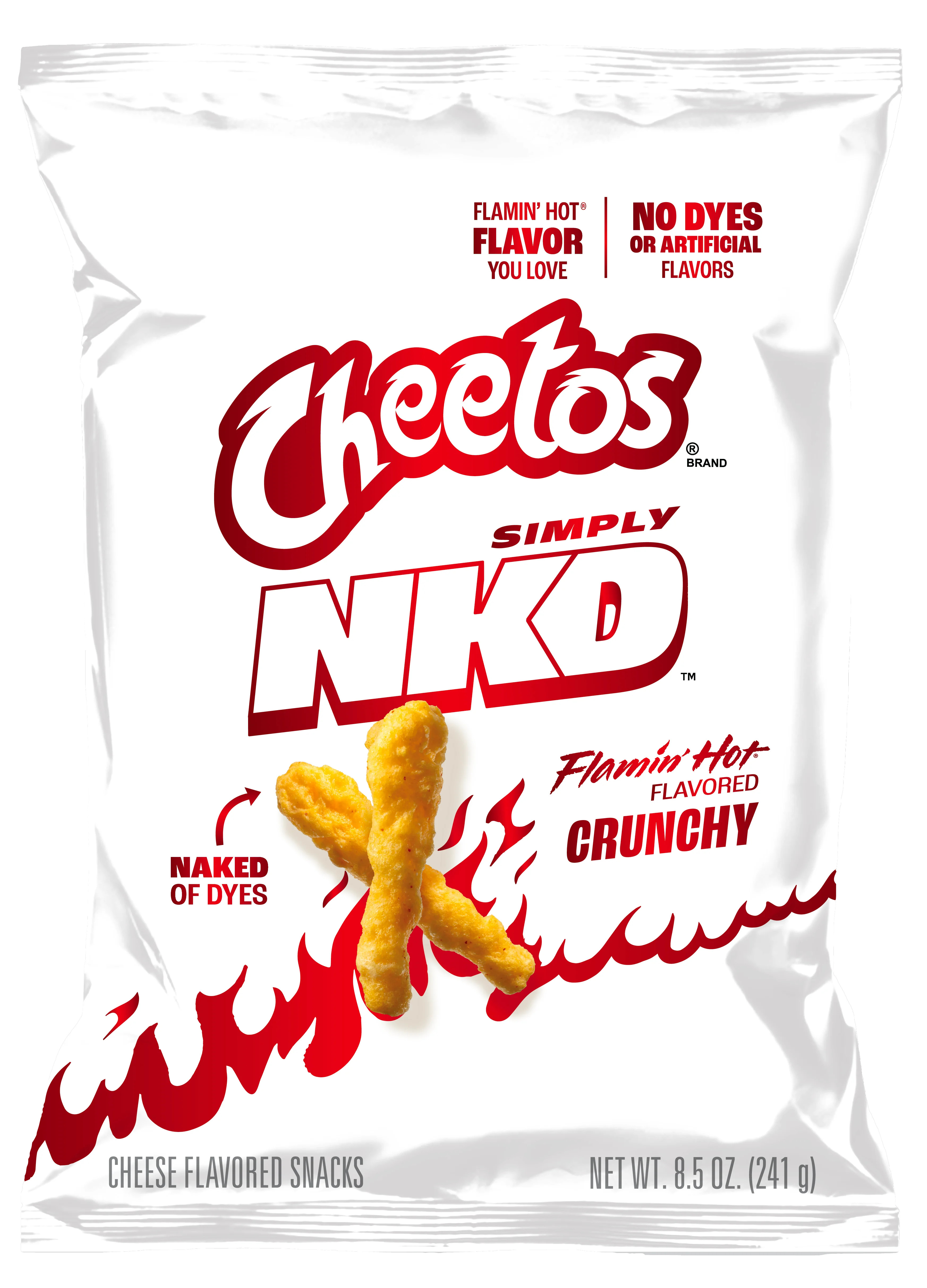 Cheetos Simply NKD, No Dyes No Artificial Flavors Crunchy Flamin’ Hot Cheese Flavored Snacks Ba... | Walmart (US)