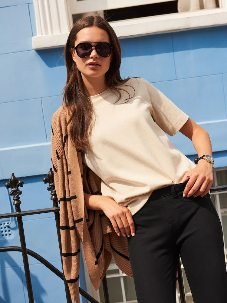 NEXT Oatmeal Cream Heavyweight Short Sleeve Crew Neck T-Shirt | Next AU