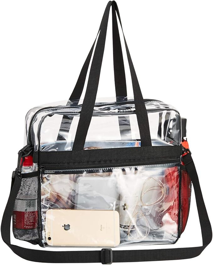USPECLARE Clear Bag Clear Tote Bag Stadium Approved, Stadium Security Travel & Gym Clear Bag for ... | Amazon (US)