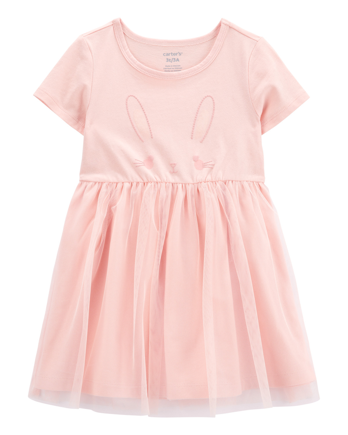 Baby Bunny Tutu Short-Sleeve Dress - Pink | Carter's Inc