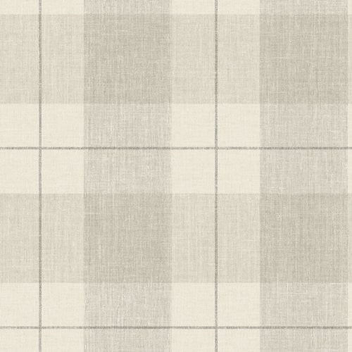 Seabrook Newcastle Plaid Taupe, Gray, And Off-White Wallpaper | DecoratorsBest | DecoratorsBest