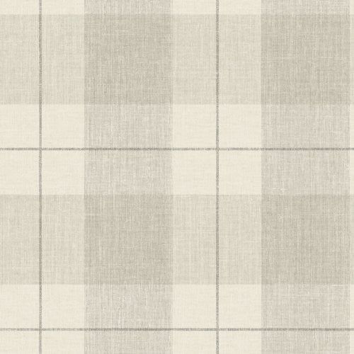 Seabrook Newcastle Plaid Taupe, Gray, And Off-White Wallpaper | DecoratorsBest | DecoratorsBest