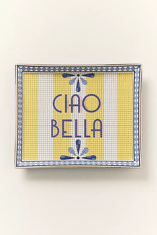 The Bistro Tile Stoneware Trinket Dish: Italia Edition | Anthropologie (US)