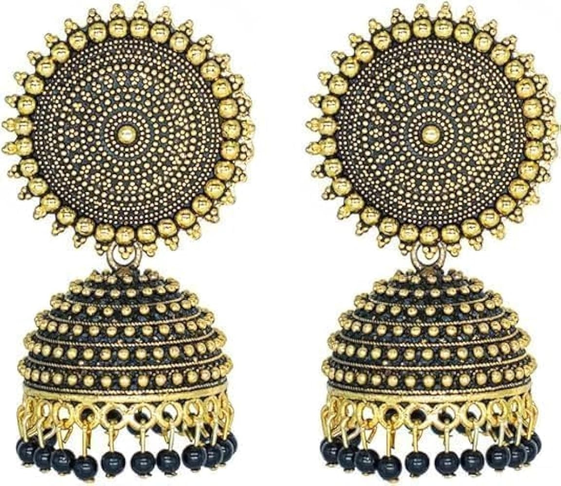 Bollywood Traditionals Indian Wedding Handcrafted Jhumka Jhumki Earrings for women | Amazon (US)