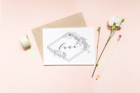 Floral border card, Custom name, Bridesmaid proposal card, Maid of honor proposal card, proposal ... | Etsy (US)