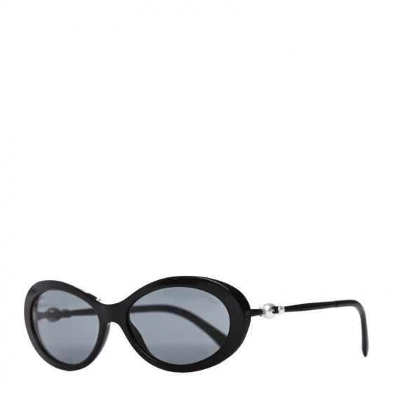 CHANEL Acetate Pearl Sunglasses 5428-H Black | Fashionphile