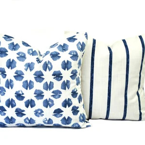 Indigo Blue Navy White Pillow, Throw Pillow, Pillow, Home decor, Decorative Pillow, Accent Pillow... | Etsy (US)