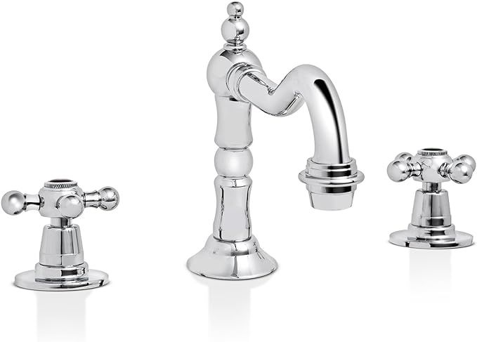 KAIMA Bathroom Faucet Widespread Lead-free Brass Cartridge Three Holes Double Handles Bathroom Si... | Amazon (US)