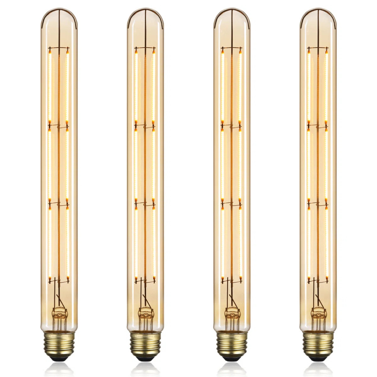 LED Vintage Filament Bulb T300, Tubular Edison Decorative Bulb Dimmable, E26 Base, Amber Soft War... | Wayfair North America