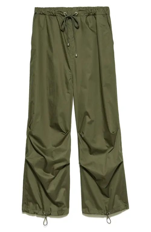 FRAME Women's Relaxed Cotton Parachute Pants in Dark Fatigue at Nordstrom, Size Medium | Nordstrom