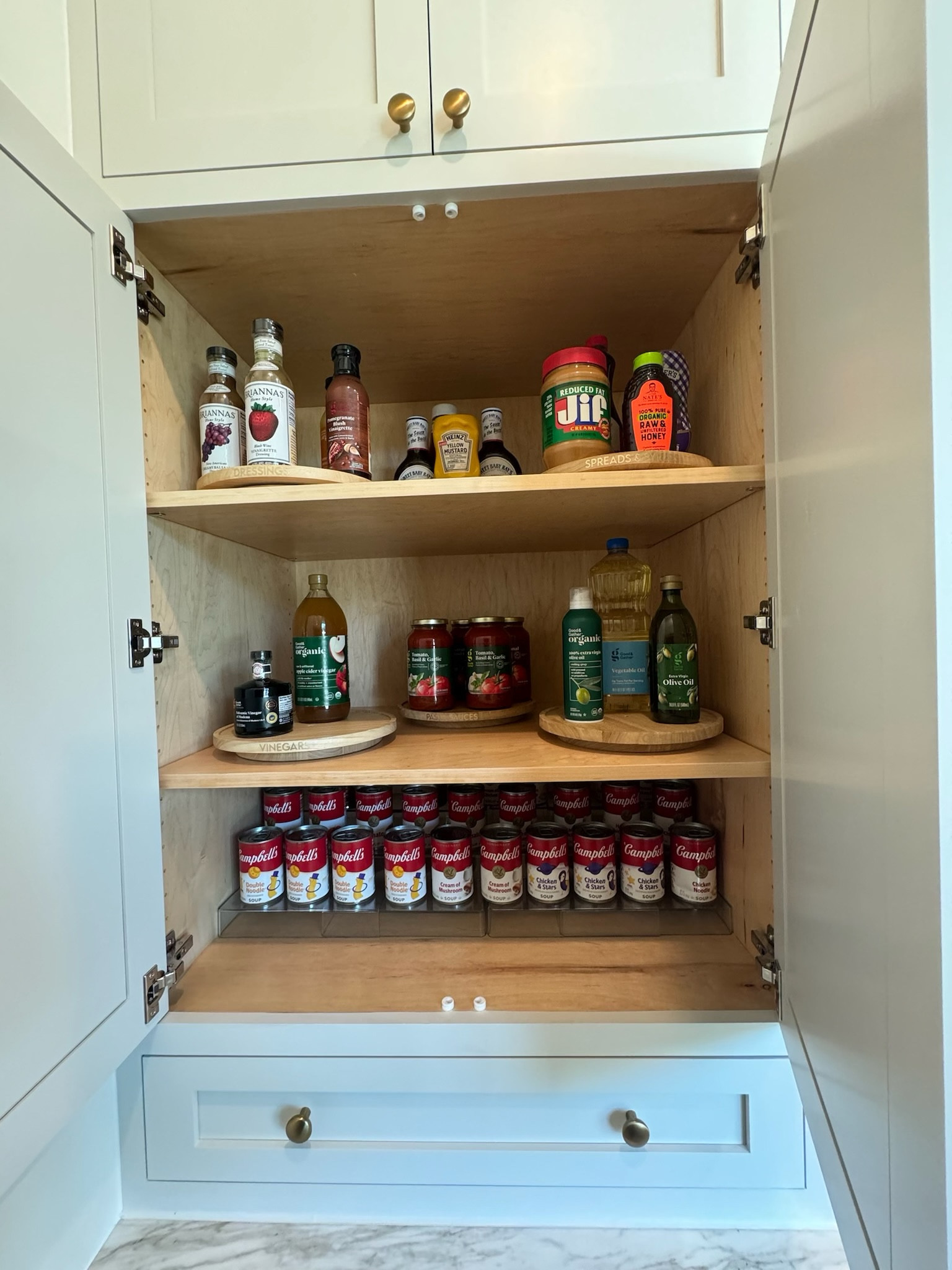 Turntables make it simple to access items stored in the back ✨ #kitchenorganizing #organize

#LTKHome