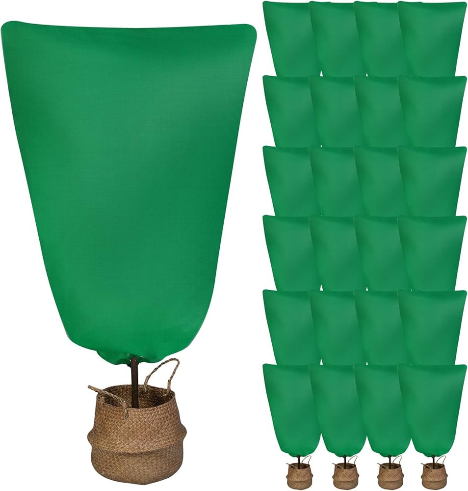 Windyun 24 Pieces Plant Covers Freeze Protection, 31.5" x 47.2" Large Plant Covers for Winter, Pl... | Amazon (US)