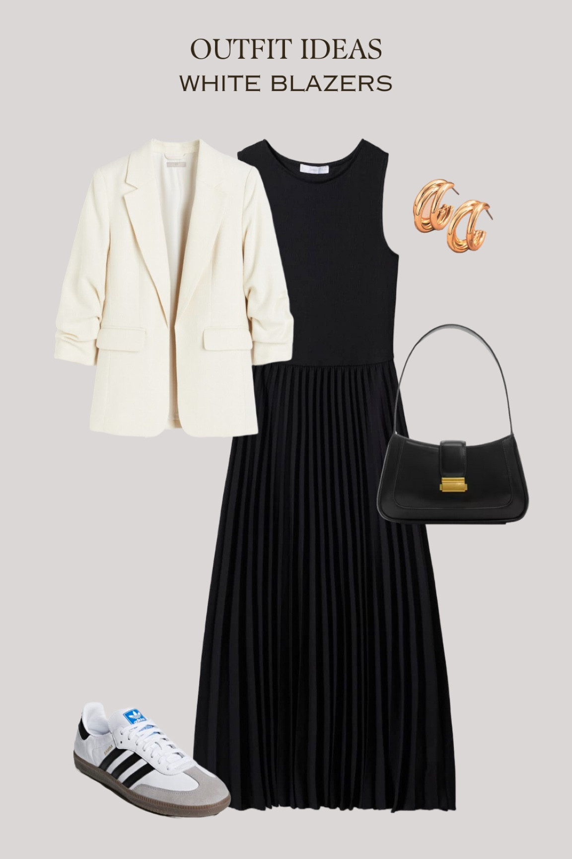 Black pleated midi dress paired with gathered sleeve blazer!

#LTKSeasonal #LTKStyleTip #LTKWorkwear