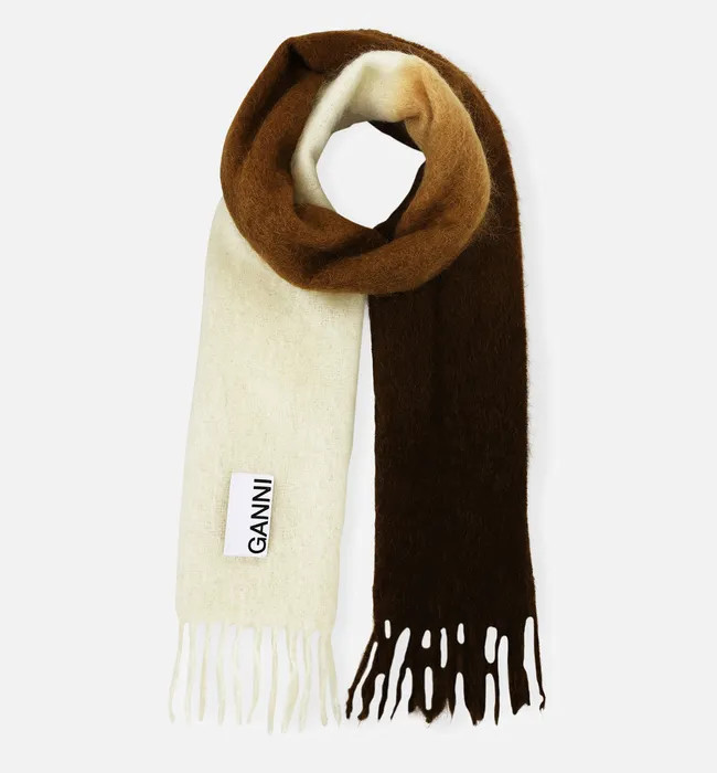 Ganni Gradient Wool-Blend Scarf | Coggles (Global)