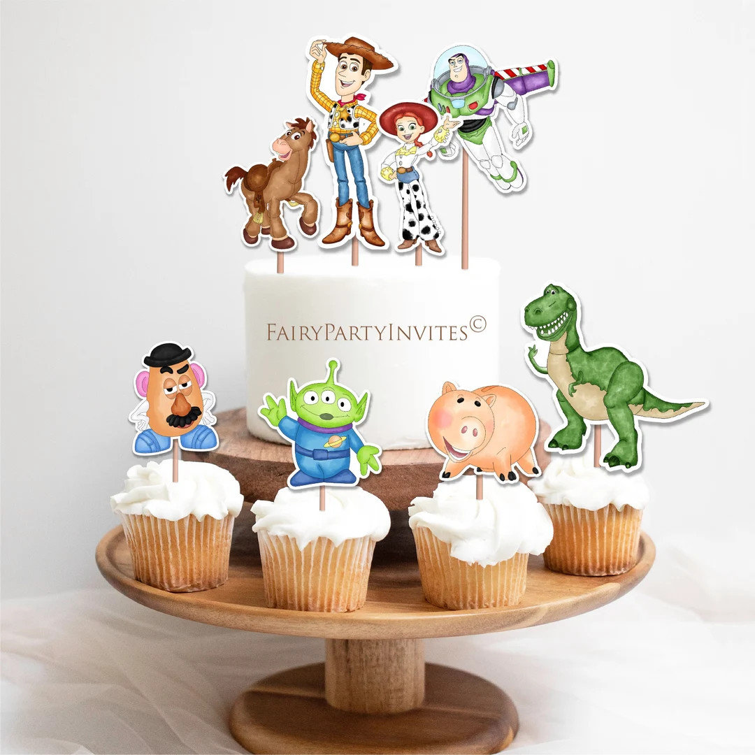 Toy Story Cupcake Topper, Toy Story Printable Cupcake Topper, Toy Story Giveaways Label, Toy Stor... | Etsy (US)