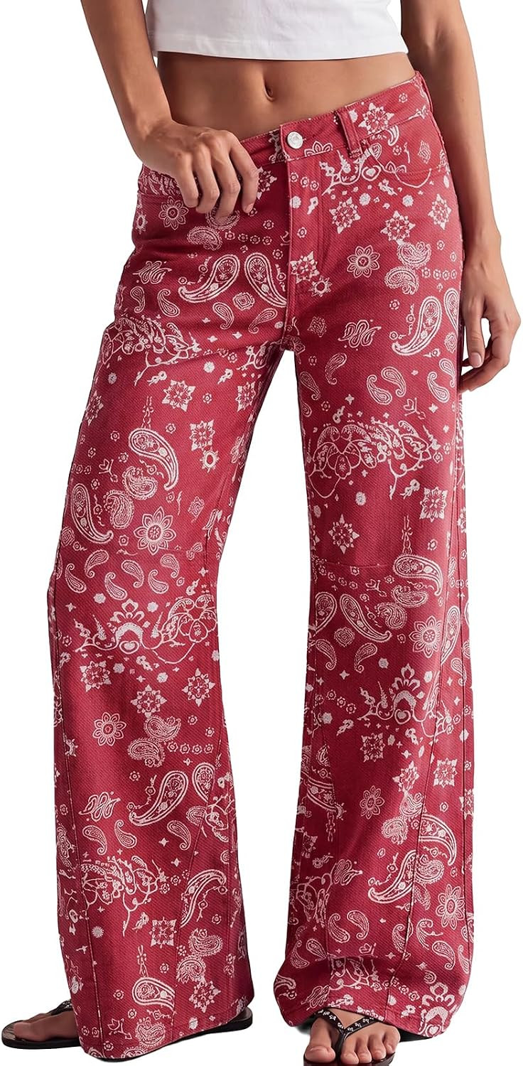 Trendy Queen Women's High Waisted Wide Leg Jeans Barrel Baggy Pants | Amazon (US)