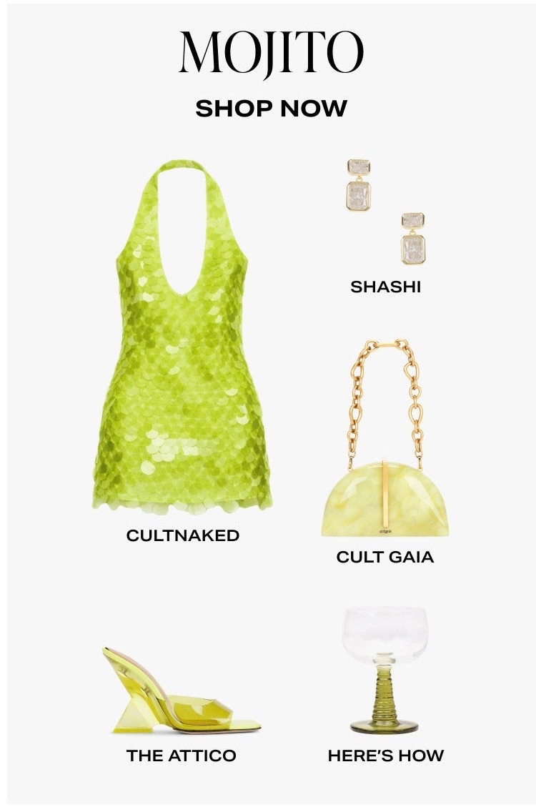 Mojito green is the color trend everyone is wearing this season, and this REVOLVE edit is made for making a statement. Featuring a stunning sequin mini dress, designer-inspired heels, sculptural handbag, sparkling jewelry, and elevated accessories, this look is perfect for rooftop cocktails, vacation dinners, girls’ nights, birthdays, bachelorette parties, beach clubs, and summer celebrations. Whether you’re planning a tropical getaway or simply want a bold, luxury-inspired outfit, these REVOLVE finds will have all eyes on you. Save this post for your next night out and shop all of my favorite REVOLVE fashion finds.

#LTKStyle #LTKFashion #LTKFinds #REVOLVE #RevolveStyle #GreenDress #SequinDress #LimeGreen #ColorTrend #CocktailDress #DateNightOutfit #GirlsNightOut #VacationOutfit #ResortWear #BeachClubStyle #SummerFashion #BirthdayOutfit #BacheloretteOutfit #LuxuryFashion #DesignerInspired #StatementStyle #VacationStyle #NightOutOutfit #FashionInspo #ItGirlStyle #TrendingFashion #EuroSummer #SummerStyle #ShopTheLook #RevolveFinds

#LTKSaleAlert #LTKTravel
