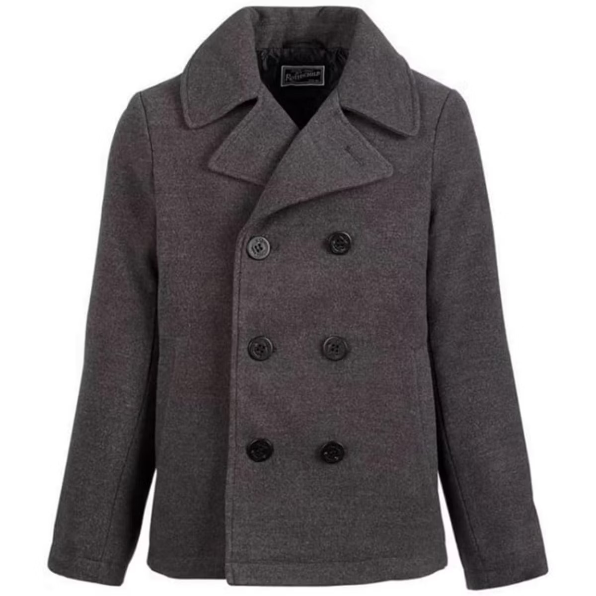 Rothschild Toddler Boys' Double-Breasted Faux Wool Peacoat, Charcoal, 2T | Target