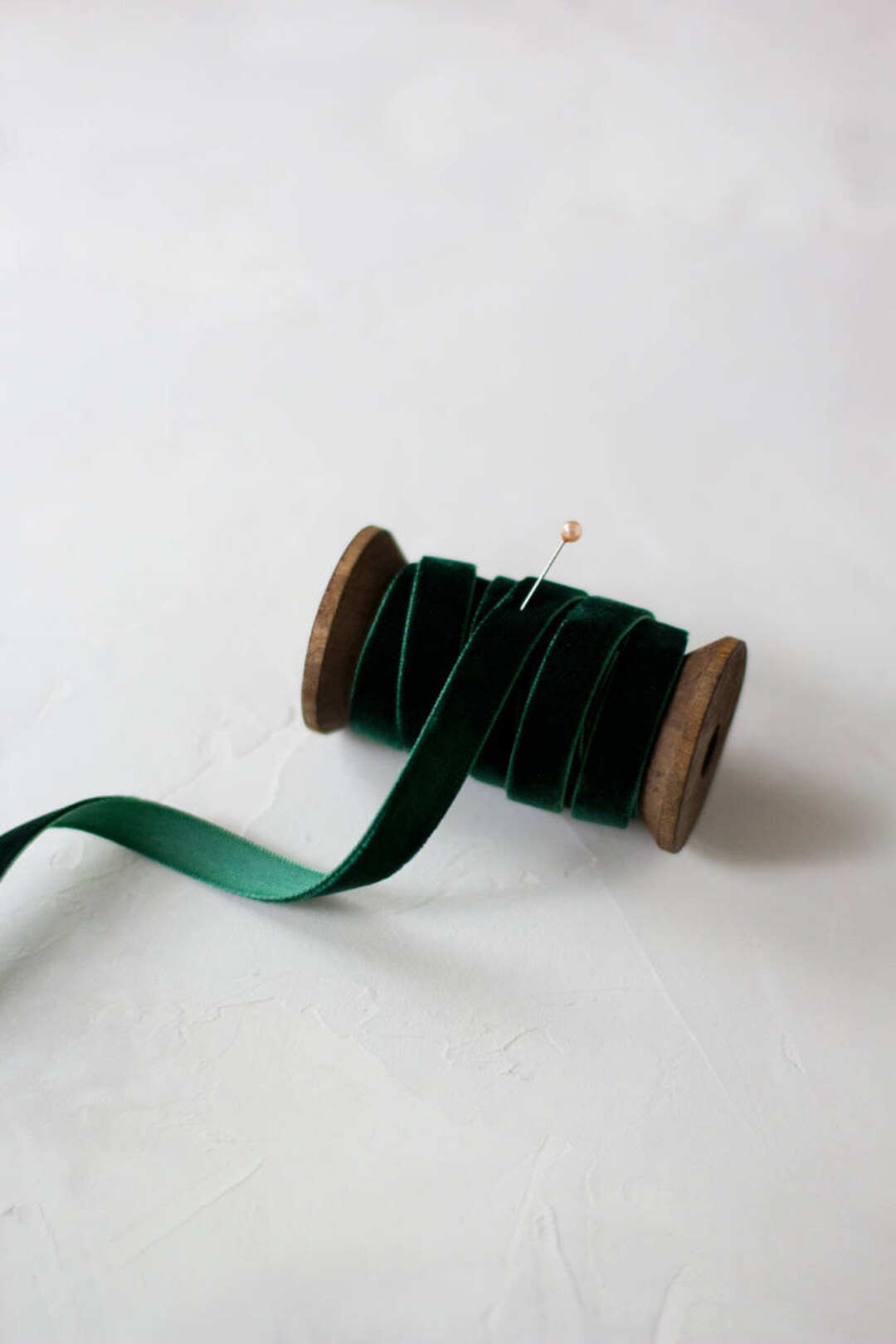 Hunter Green Velvet Ribbon  1/8  1/4  3/8 - Etsy | Etsy (US)