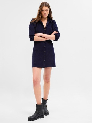 Puff Sleeve Corduroy Mini Dress | Gap (US)