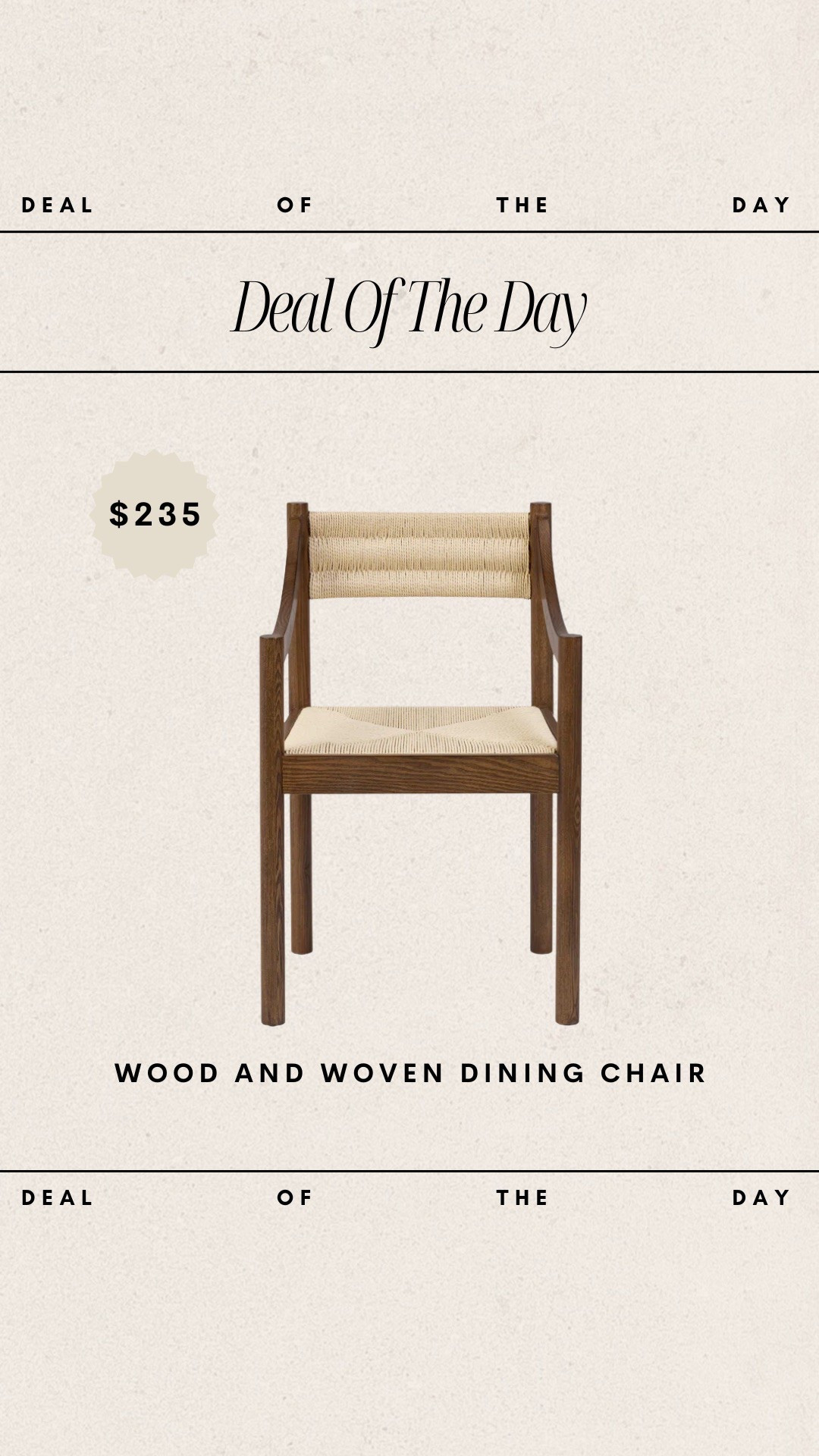 Deal of the Day - Wood & Woven Dining Chair // only $235!

dining chair, budget friendly dining chair, woven dining chair, rattan dining chair, affordable home finds, wayfairr

#LTKSaleAlert #LTKStyleTip #LTKHome