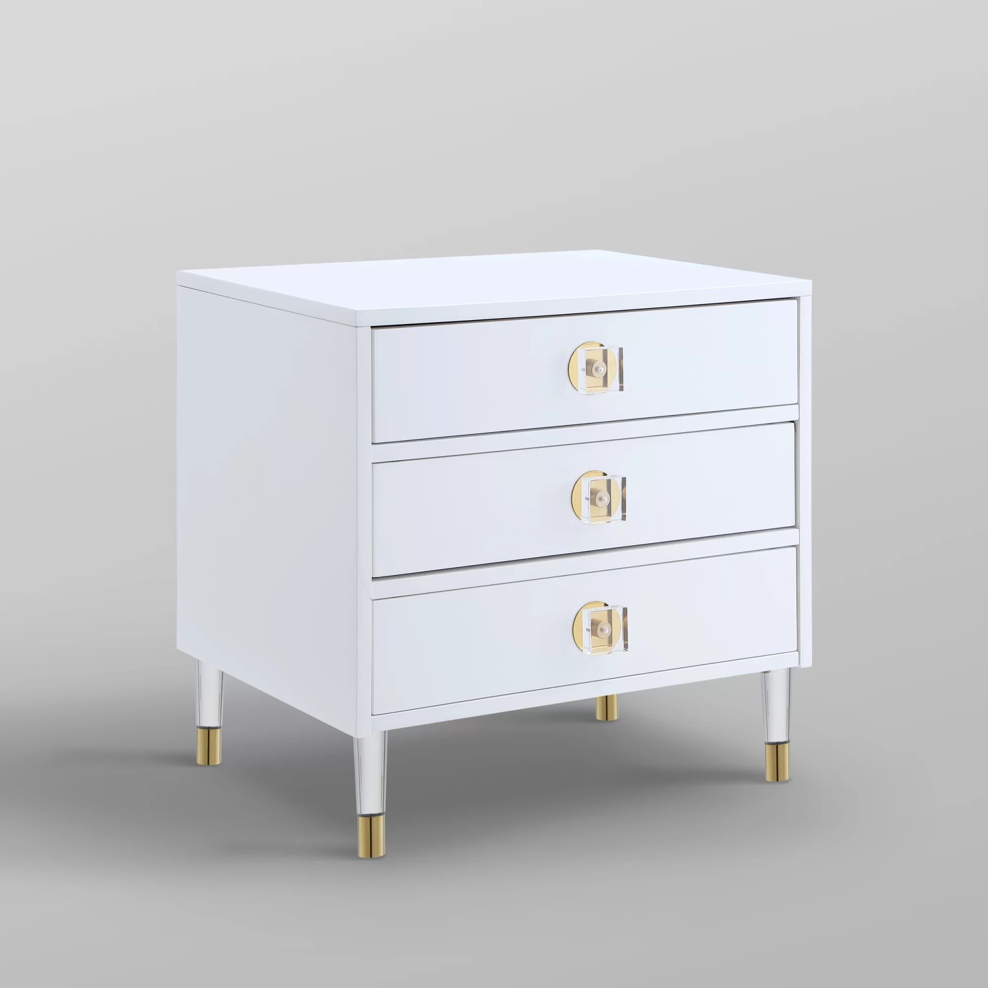 Tila 24'' Tall 3 - Drawer Nightstand | Wayfair North America