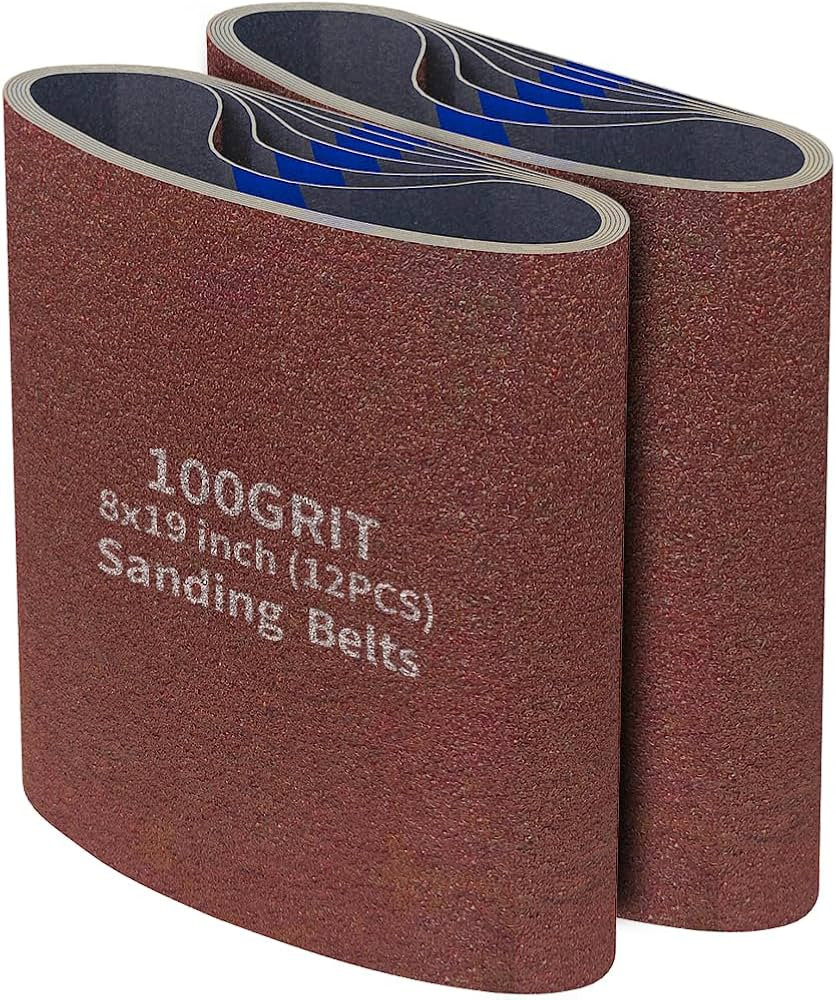 12 Packs 8 x 19 inch 100 Grit Cloth Floor Sanding Belts Ideal for sanding commercial and resident... | Amazon (US)