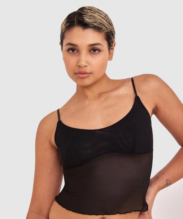 Made for Mesh Cami - Black | BRAS N THINGS 