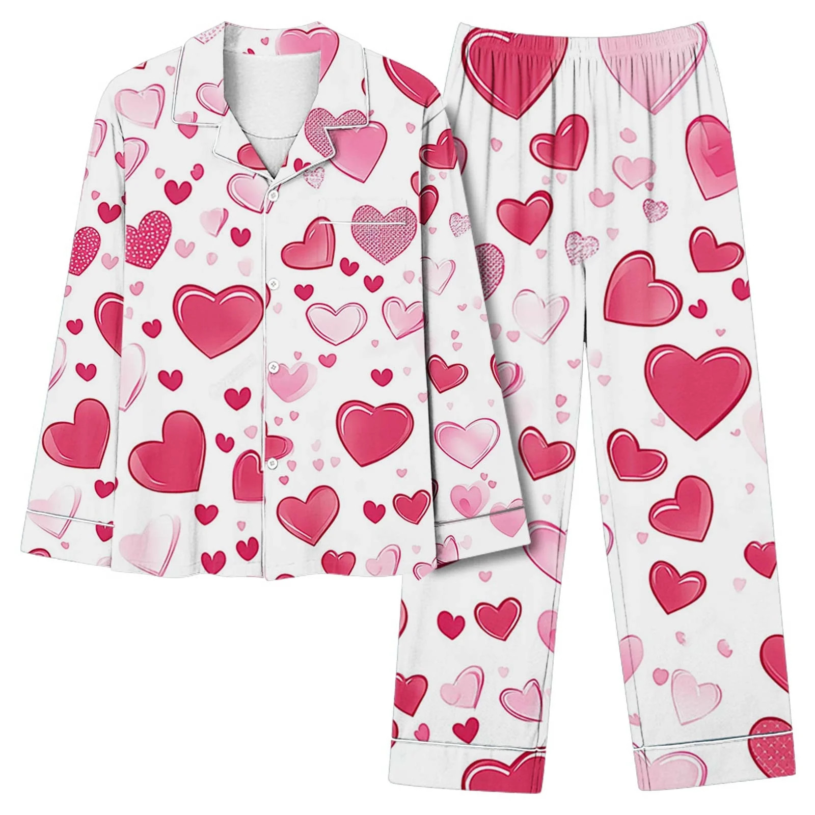 Vetsdori Valentines Pajama Sets for Women Gifts for Girlfriend Valentines Day Nightwear Soft Plus... | Walmart (US)