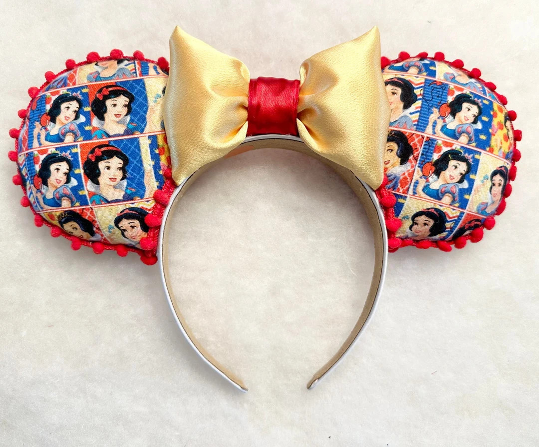 Snow White Disney Ear, Snow White Mouse Ear, Snow White Ear, Princess Disney Ears, Princess Mouse... | Etsy (US)