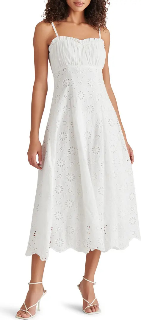Ava Cotton Eyelet Midi Dress | Nordstrom
