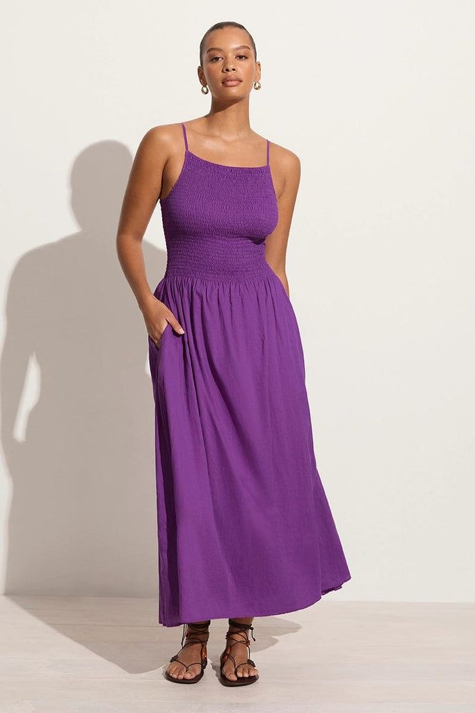 Nolie Midi Dress Violet | Faithfull The Brand (AU)