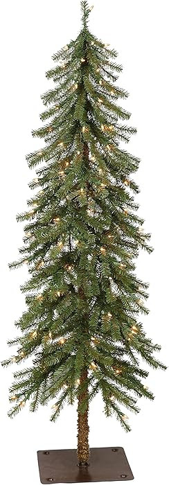 Puleo International Pre-Lit 4' Alpine Artificial Christmas Tree with 100 Lights, Green | Amazon (US)