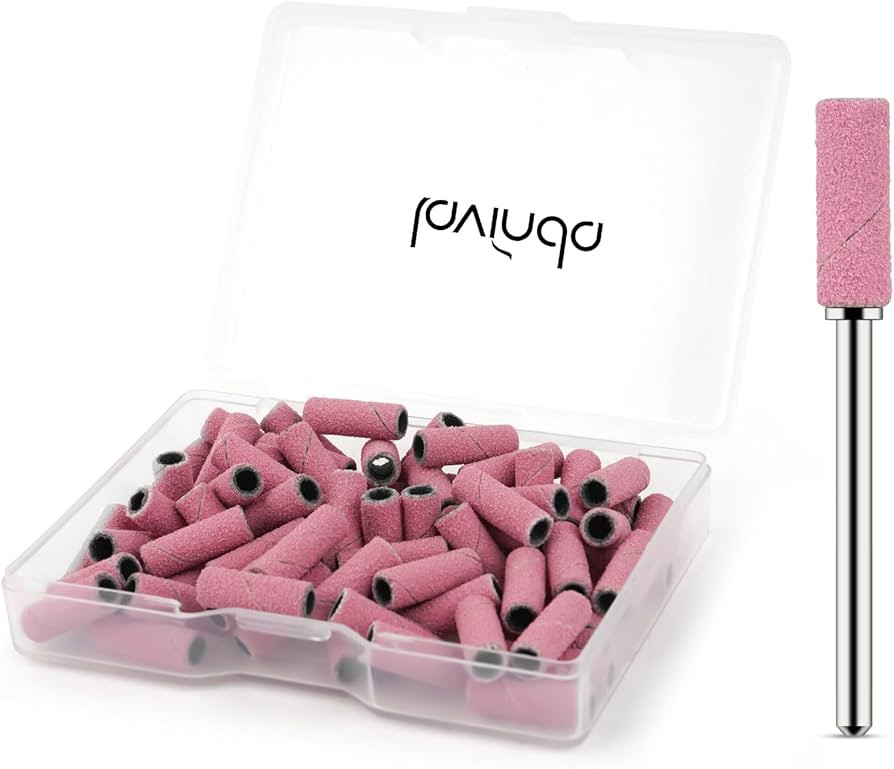 Lavinda 80 Piece Small Sanding Bands Nail Drill Bit, Fine Sanding Bands for Nail Drill with 3.1mm... | Amazon (US)