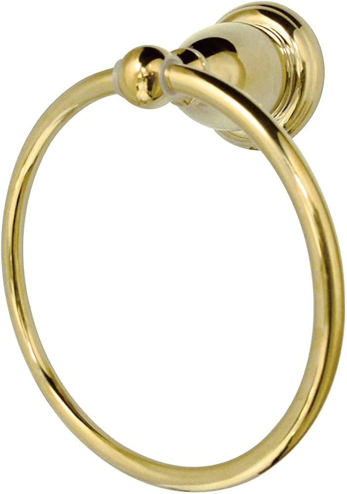 Kingston Brass BA1754PB Heritage Towel-Ring, 7-3/4" Length, Polished Brass | Amazon (US)