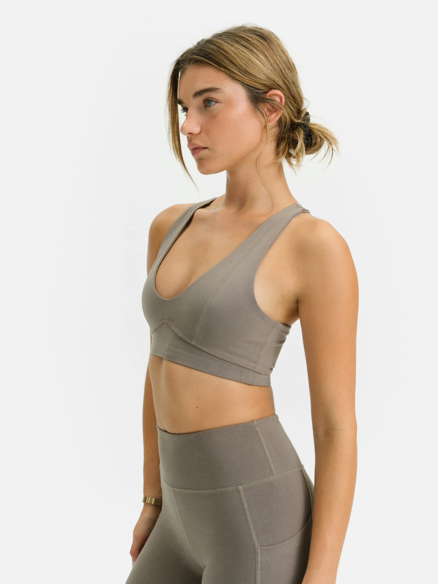 Organic Stretch V-Neck Bra | MATE The Label