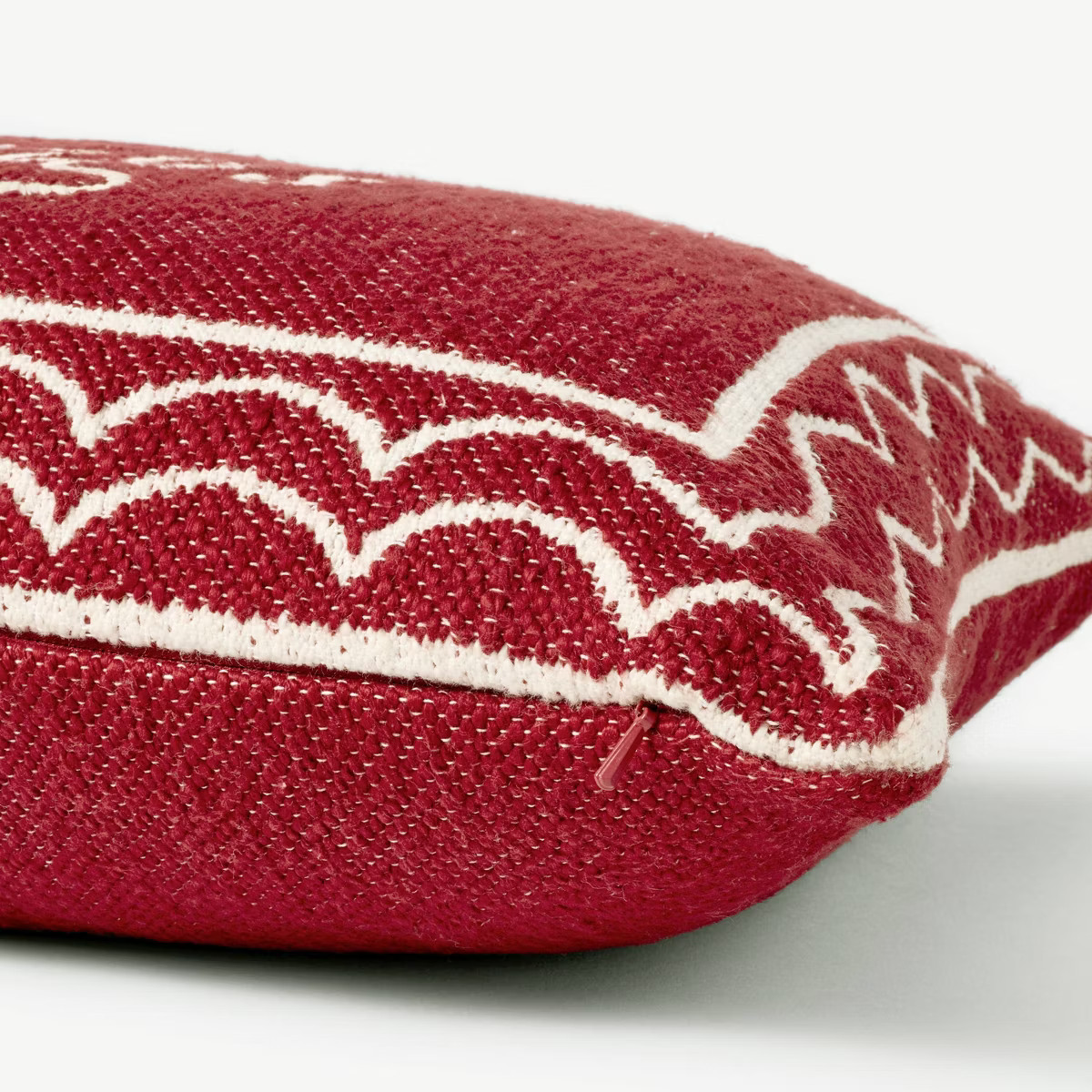 Oversized Woven Good Tidings Lumbar Throw Pillow Red/Cream - Threshold™ designed with Studio Mc... | Target